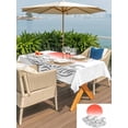 thumbnail image 5 of Outdoor Tablecloth with Umbrella Hole for Patio/Picnic/Party/Camping, Orange Ombre Sun Rise Waterproof Table Cloth Rectangle Table Cover Washable, Ocean Waves Coastal Abstract Art (54"x 80"), 5 of 8