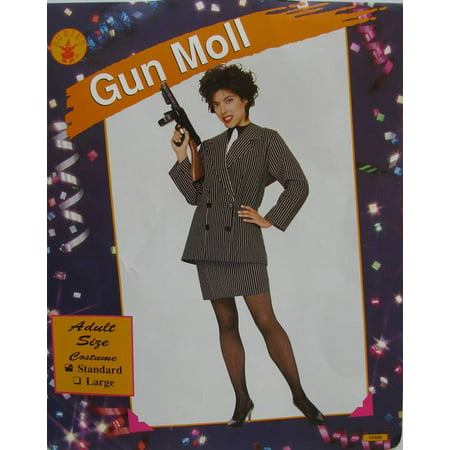 Rubies Womens 'Gun Moll' Halloween Costume, Black/White, One