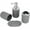 Gray, variant on Set 4 Pcs Green Bathroom Accessories,Cute Bathroom Decor,Plastic Soap Dispenser and Toothbrush Holder Set,Soap Dish and Mouthwash Cup