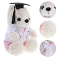 thumbnail image 2 of KAKOWELY Oso de peluche Doctor, oso de graduación, muñeco suave para la temporada de graduaciones, regalo de 2025, recuerdos y accesorios para fotos de graduación, blanco y rosa., 2 of 4