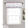 thumbnail image 3 of 4th of July Kitchen Valances for Windows Farmhouse Linen Window Valance Curtain for Living Room Window Treatment Spring Floral Love Heart Independence Day Valance Rod Pocket Topper, 54 x 18 Inch, 3 of 6