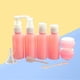 thumbnail image 1 of unbranded 9Ud Para Viaje Plástico Reutilizable Con Accesorios Para Cosméticos En Rosa, 1 of 7