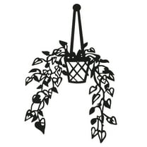 LEORX Metal Flower Wall Decoration Wrought Iron Black 1Pack