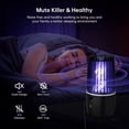 thumbnail image 5 of Lámpara antimosquitos eléctrica UV de 360°, 2 en 1, recargable, segura y eficaz para uso en interiores y exteriores, jardín, patio y camping., 5 of 5
