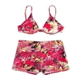 thumbnail image 3 of ASFGIMUJ Women Flat Feet Swimsuit Split Print Swimsuit, 3 of 5