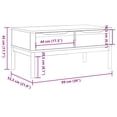 thumbnail image 4 of vidaXL Coffee Table FLORO White 99x55.5x45 cm Solid Pine Wood, 4 of 5