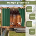 thumbnail image 4 of SHANNA W52'' x L 84'' Gazebo Patio Outdoor Curtains, Dark Green, 4 of 7