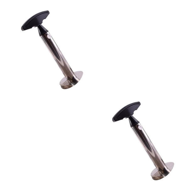 Bewildely Cortador pelador de piña de acero inoxidable, herramienta de corte fácil para cortar frutas, cocina casera, accesorios para restaurante mango negro 2piezas Bewildely CBP095048