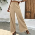 thumbnail image 2 of Pants for Women Workout Out Trousers Casual Loose Pants Color Wide Leg Pants Wide Leg Pants, 2 of 8