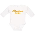 thumbnail image 3 of Inktastic Cleveland Girl Gold Boys or Girls Long Sleeve Baby Bodysuit, 3 of 5