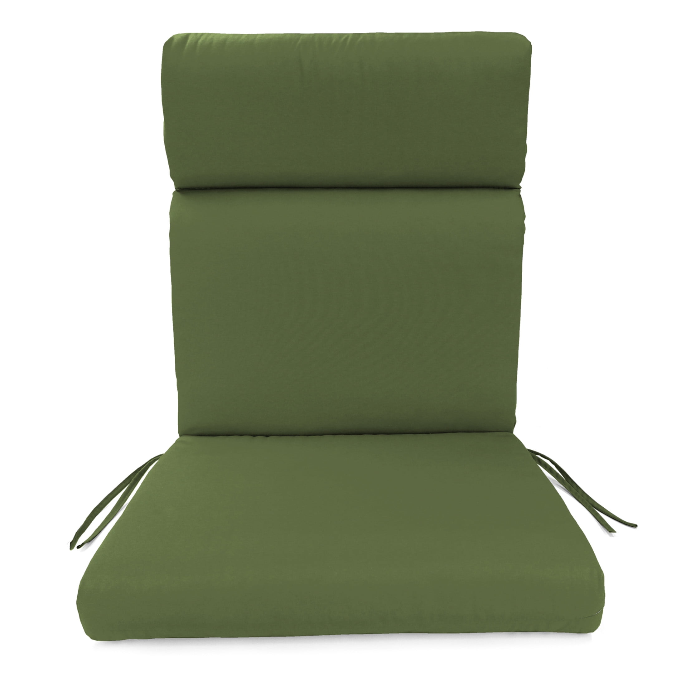 Jordan Manufacturing 44" x 22" Veranda Hunter Green Solid Rectangular Outdoor Chair Cushion with Ties and Hanger Loop