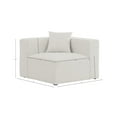 thumbnail image 3 of Meridian Furniture Cube Cream Durable Linen Modular Component, 3 of 7