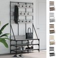 thumbnail image 2 of vidaXL Clothes Rack with Shoe Storage Freestanding Coat Stand for Hallway, 2 of 6