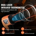 thumbnail image 2 of KFFKFF Dual Laser Infrared Thermometer, Range -40 to 2732°F, Non-Contact IR Temperature Measurement Tool, Adjustable Emissivity, for Metal Processing, Cooking, Pizza Ovens, Engines, 2 of 9