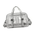 thumbnail image 3 of FVDPWYE PVC Clear Tote Bag Waterproof PVC Gym Bag for Beach Camping Yoga Stadium Concert Gray, 3 of 9