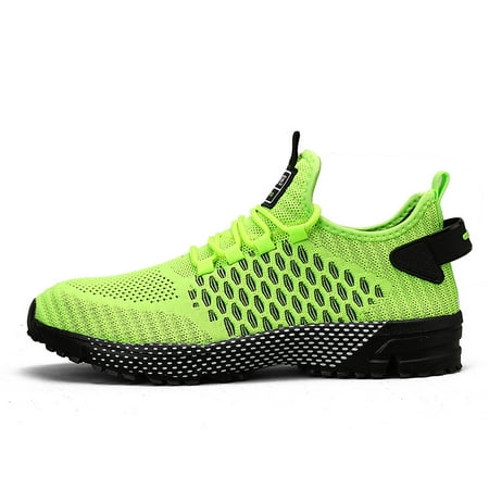 

Men s Running Shoes Comfy Breathable Woven Knit Wear Resistant Shock Absorption Lace Up Sneakers For Outdoor Jogging Walking Hiking