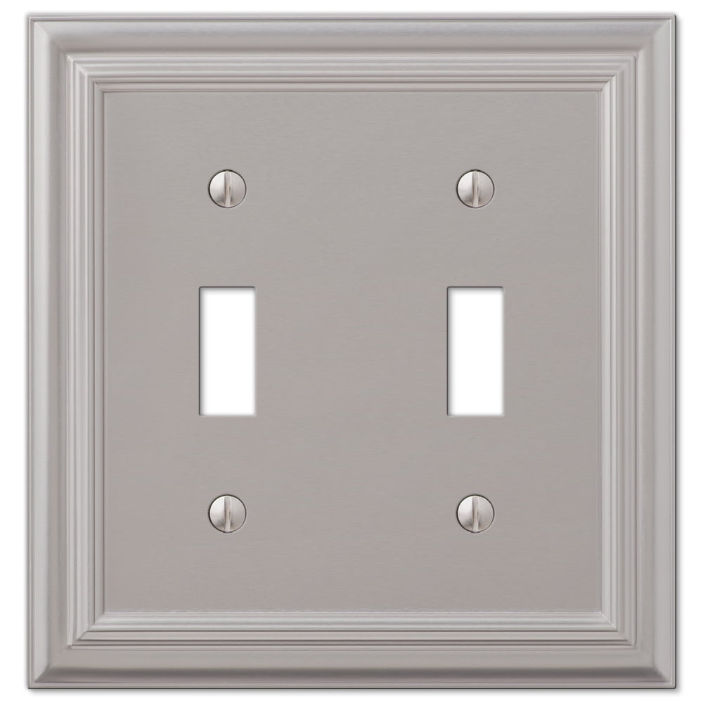 Elumina Continental 2 Toggle Wall Plate, Satin Nickel