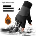 thumbnail image 3 of Guantes térmicos de invierno para hombre, antideslizantes, impermeables, con forro polar, a prueba de viento, para pesca al aire libre, con pantalla táctil, a prueba de frío, 3 of 6