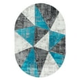 thumbnail image 2 of MDA Home Orelsi Gray/Blue Polypropylene Area Rug - 5'2" X 7'5" Oval, 2 of 5