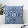 thumbnail image 4 of Yiaed Stylized Flowers Vintage Boho Print Pillow Covers Super Soft Decorative Square Throw Pillow Covers Case Cushion Covers for Sofa Couch Bedroom Car Decor（No pillow core）-22"x22", 4 of 7