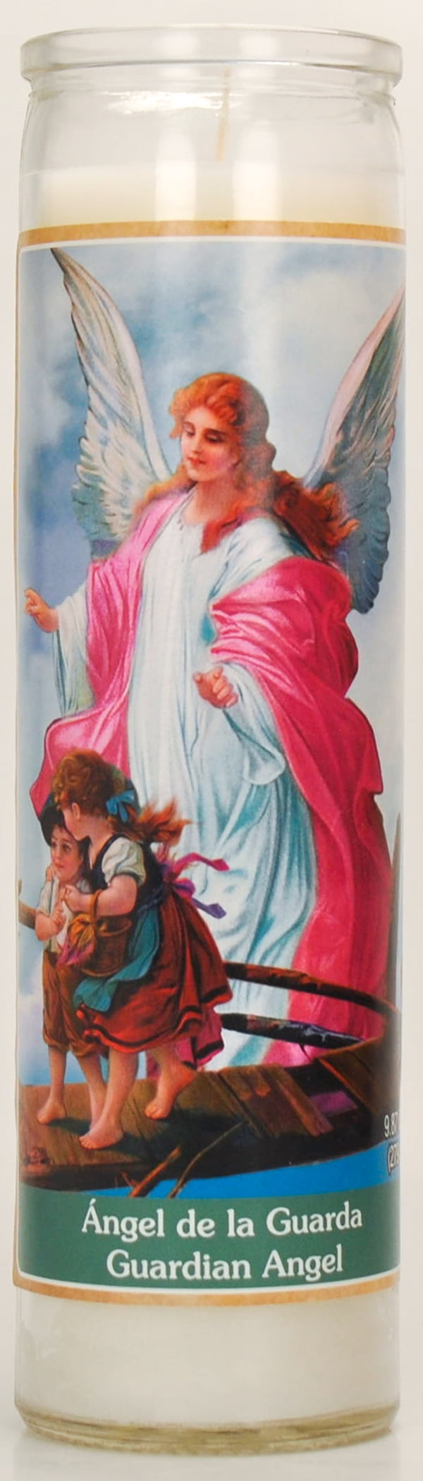 (2 pack) Prayer Candle Guardian White Wax, 8 Inch