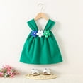 thumbnail image 2 of TAIAOJING Baby Girls Dresses Kids Clothes Summer Toddler Floral Ruched Sleeveless Girls Dress Birthday 2-3Y, 2 of 3