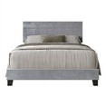 thumbnail image 3 of Home Design Vallejo Twin Velvet Upholstered Panel Bed FrameFor Adult, Box Spring Required, Silver Gray, 3 of 11