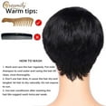 thumbnail image 4 of Creamily Pixie Cut Wigs Human Hair Short Wigs for  Women Natural Straight Glueless Pixie Wig with Bangs 1B, 4 of 10