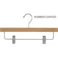 thumbnail image 2 of INTERNATIONAL HANGER Rubber Coated Natural Wood Bottom Hanger, 100 Pack, 2 of 4
