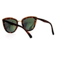 thumbnail image 4 of SA106 Women's Color Mirror Mirrored Lens Oversize Cat Eye Fashion Sunglasses, Orange, 4 of 7