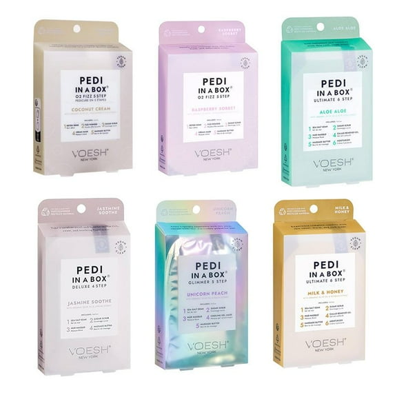 Voesh Pedi In a Box Deluxe 4 Step Pedicure kit - Mix Of 6 Scents #5