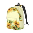 thumbnail image 2 of Balery Sunflowers On A Yellow Background Vintage Canvas Backpack for Men and Women - Large Capacity, Durable Travel Laptop Bag for School, Work, Hiking, and Outdoor Activities, 2 of 7