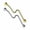 Gold, variant on Industrial Barbell Surgical Steel Waved for scaffold piercings - Sold Each