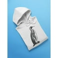 thumbnail image 3 of King Penguin Drawing Hoodie Women -Image by Shutterstock, Female Large, 3 of 4
