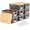 Gray, variant on XIMEI 8-Pack Plastic Storage Bins with Bamboo Lids, Stackable Decorative Small Basket Containers for Shelves/Office/Classroom/Desktop/Closet, Cream White