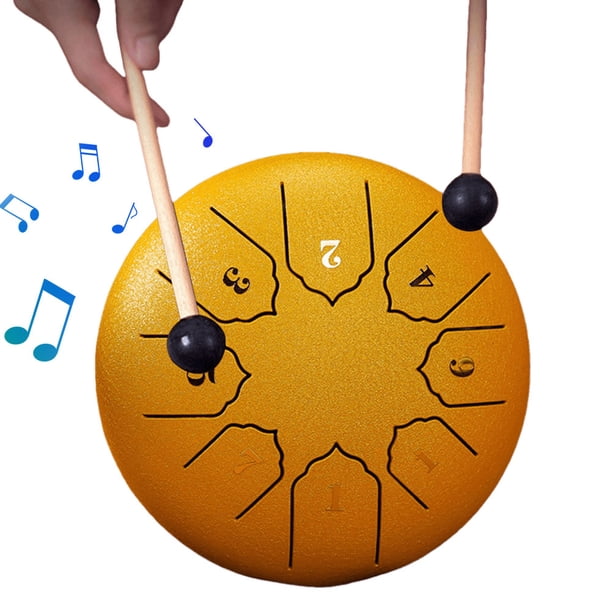 Tambor Mano Lengua Acero 6 Pulgadas 8 Notas para Yoga Meditación Regalo