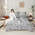 thumbnail image 4 of Manfei Letter Monogrammed Initial A Girl 2pcs Bedding Comforter Set,Kawaii Bow Butterfly Twin Comforter Sets,Bling Crystal Grey Glitter Breathable Bedding Set,Lightweight Room Decor,Reversible, 4 of 8