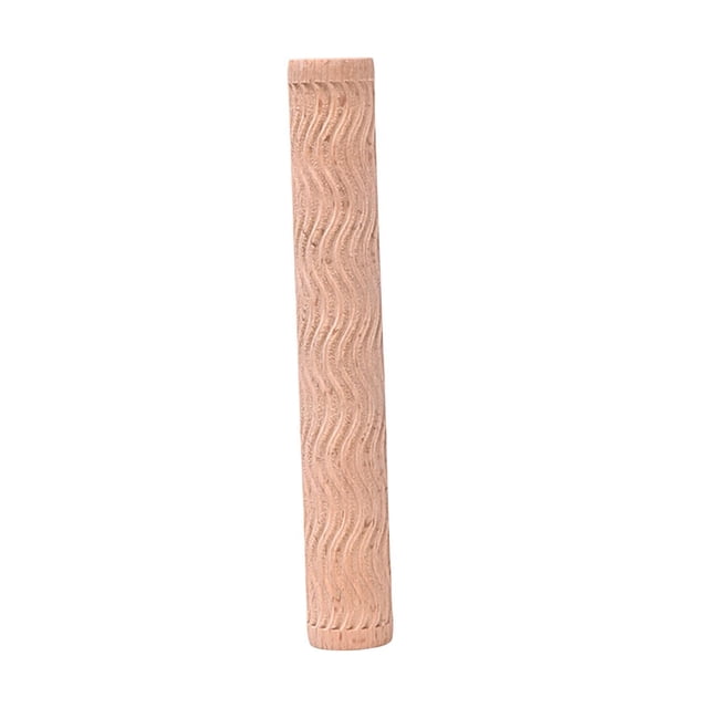 Luzkey Rouleau de Modelage en Argile Motif Rouleau de Poterie Motif Rouleau Fait à la Main Polyvalent Texture en Argile Rouleau de Rouleau pour Fournitures de Poterie pour Adultes Motif