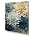 thumbnail image 2 of Designart "Elegance In White And Blue Mums" Mums Canvas Art Print, 2 of 7