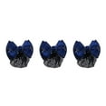thumbnail image 2 of relayinert Cloth Elegant And Professional Bow Hair Net For Stylish Ladies Wide Application Bow Work Hair Clips Gold rim -  Blue 3Set, 2 of 6