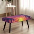thumbnail image 4 of Whosucclay Palm Tree Seagull Sunset Print Rectangle Bench Slipcover Stretch Benches Protector Kitchen Benches Covers Removable Bench Seat Cushion Slipcovers for Dining Room, Living Room, Bedroom, 4 of 7