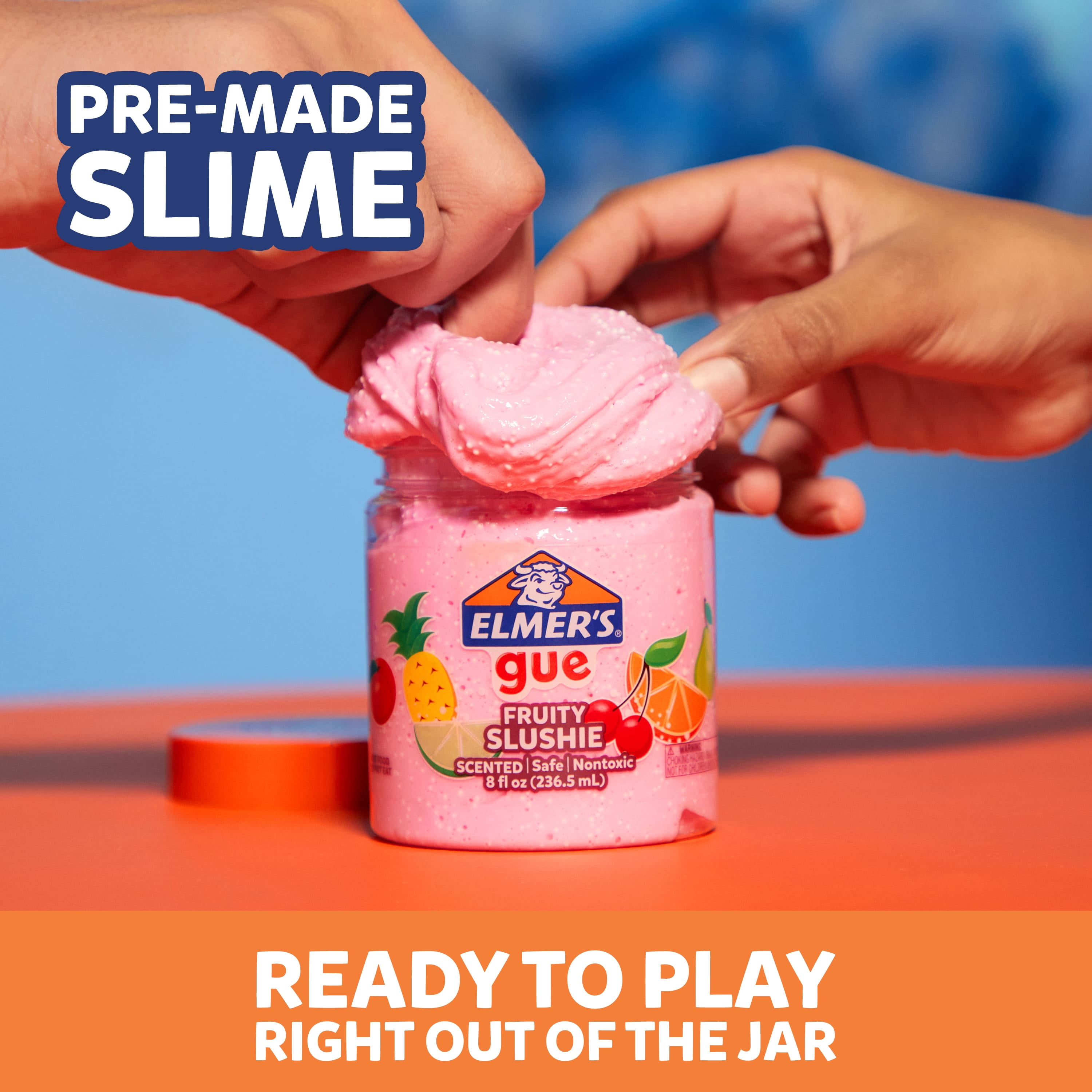 Elmer's Gue Fruity Slushie Premade Slime, 6 Pack