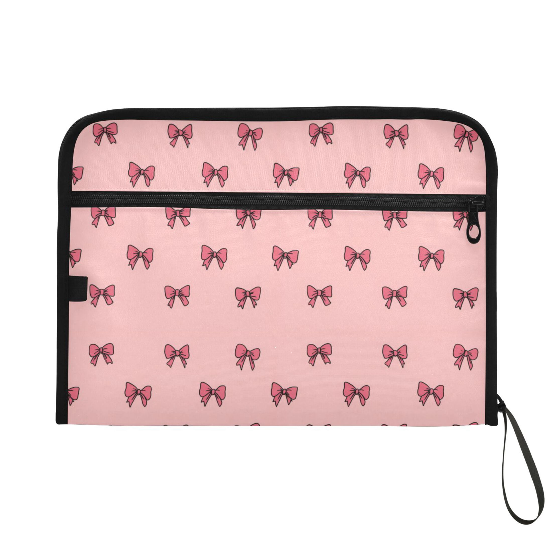WOBOGO Pink Bow Expanding File Folder Letter Size Accordion Filing Organizer 13 Pocket Separate Organ Pocket