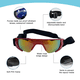 thumbnail image 4 of Gafas para perros, gafas de sol para perros pequeños, protección para los ojos, resistente al agua, a prueba de viento, correa de protección UV, correas de hombro ajustables Ormromra CPB-DE-LYY2157-5, 4 of 5