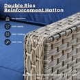 thumbnail image 6 of Vcatnet 6 Pieces Outdoor Patio Furniture Sets High Back All-Weather Wicker Patio Conversation Set with Ottomans & Solar Light Coffee Table, Navy Blue, 6 of 10