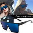 thumbnail image 1 of WIFKLSIIPG Summer Fashion Glasses Sunglasses Oversized Square Flat Single Lens Shading, 1 of 4