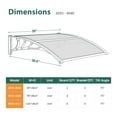 thumbnail image 2 of 40''x40''Window Awning Outdoor Polycarbonate Hollow Sheet Door Patio Canopy, 2 of 11