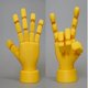 thumbnail image 2 of Estatua de mano "Rock On" con pose ajustable y articulaciones móviles - Figura de plástico impresa en 3D, adecuada para decoración de hogar y oficina, regalo de música rock, accesorio de fotografía, 2 of 5