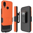 thumbnail image 6 of Case with Clip for CAT S62 PRO Phone, Nakedcellphone [Bright Orange] Slim Hard Shell Cover with Kickstand View Stand and [Rotating/Ratchet] Belt Hip Holster Holder Combo, 6 of 8
