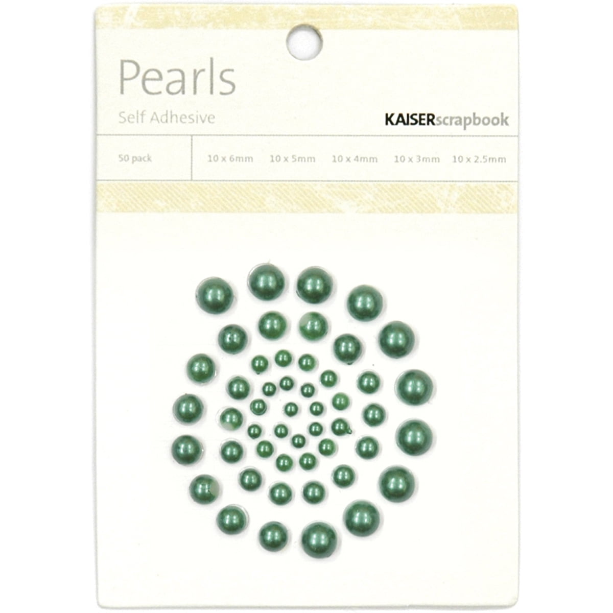 SelfAdhesive Pearls 50/PkgGreen